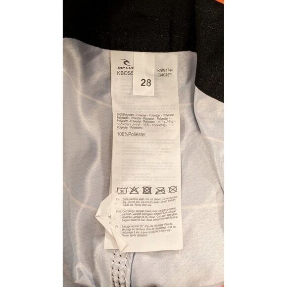 Ripcurl Mens Size 28 Board Shorts Swim Blue Orange Striped Drawstring NWT - Picture 6 of 8